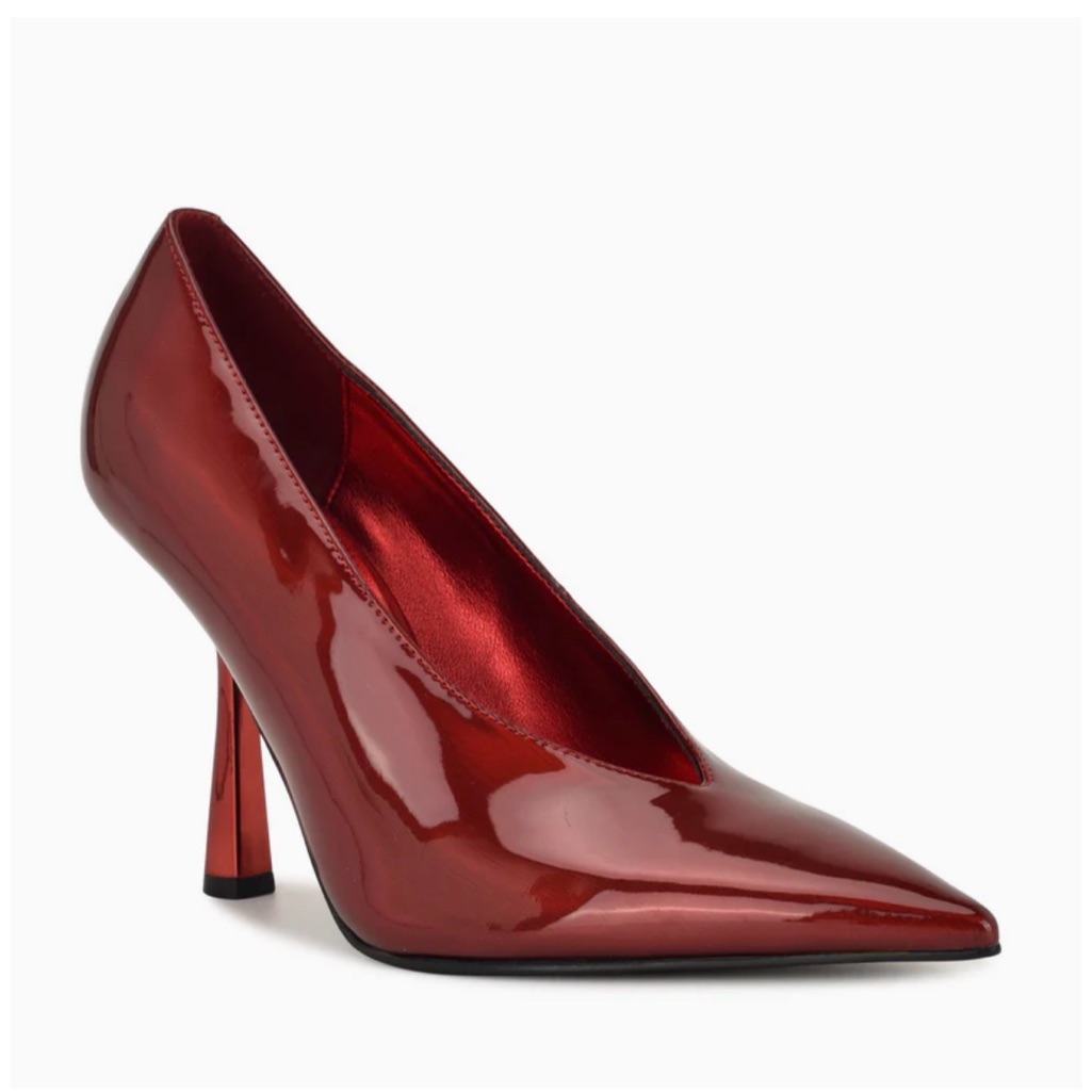Nine West Korela Pointy Toe Slip-On Pumps Dark Red Size 7m
